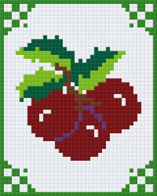 Angies Cherries One [1] Baseplate PixelHobby Mini-mosaic Art Kit